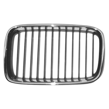GEARED2GOLF Left Hand Grille for 1992-1996 BMW 3 Series E36 Exc 328I, Chrome & Black GE1594572